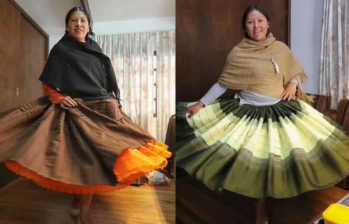 Phụ nữ Bolivia diện những chiếc váy xòe đầy màu sắc